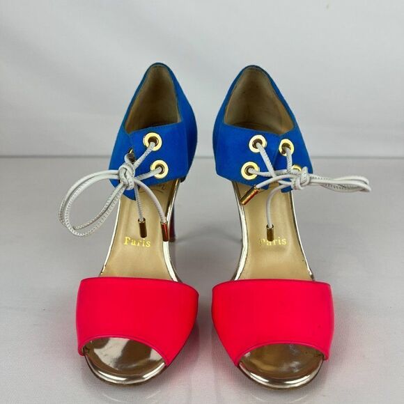 Christian Louboutin Mayerling Heels 100 Fluo Mat and Suede in Version Fushia